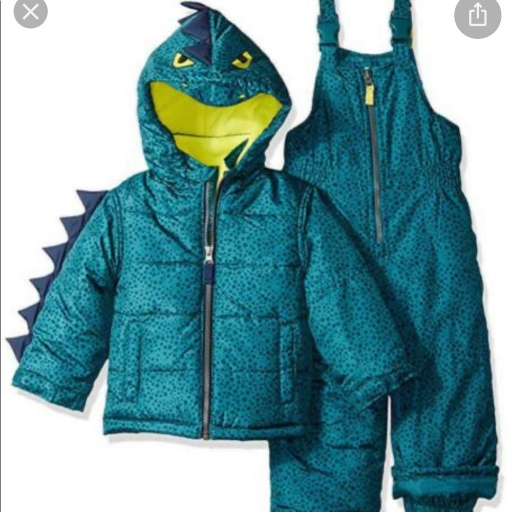 NWT Carter's Boys Two-Piece Dinosaur Snowsuit Size 3T